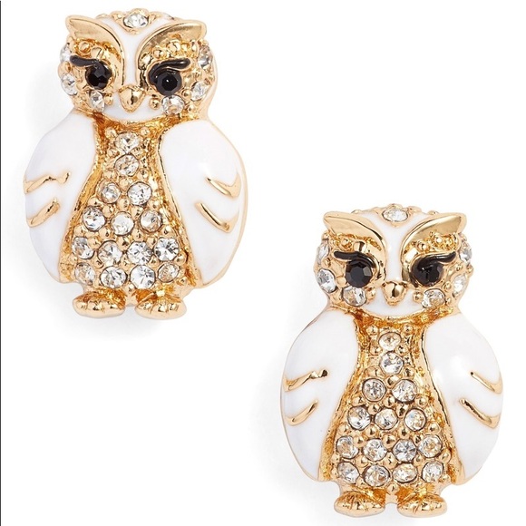 Kate spade star bright white owl earrings - Picture 2 of 5